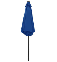 Sonnenschirm mit LED-Beleuchtung und Alu-Mast 270 cm Azurblau