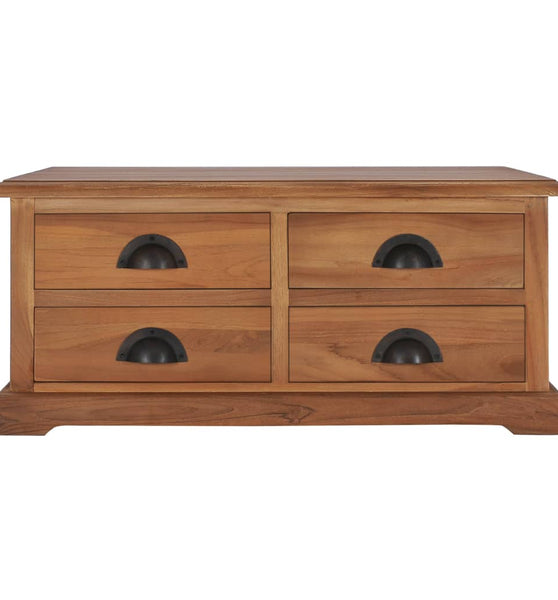 Couchtisch 68 x 68 x 30 cm Teak Massivholz