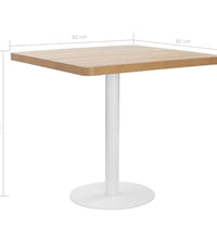 Bistrotisch Hellbraun 80x80 cm MDF