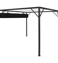 Gartenpavillon mit ausziehbarem Dach 3×3 m Anthrazit