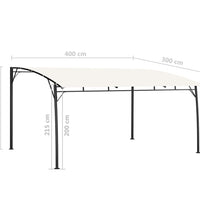 Garten-Sonnenschutz 4x3x2,55 m Cremeweiß