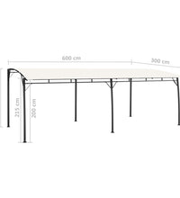 Garten-Sonnenschutz 6x3x2,55 m Cremeweiß