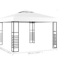 Gartenpavillon 3×3 m Weiß