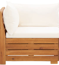 Modular-Sofa-Eckelement 1 Stk. mit Kissen Akazien Massivholz
