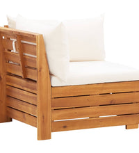 Modular-Sofa-Eckelement 1 Stk. mit Kissen Akazien Massivholz