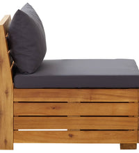 Modular-Mittelsofa 1 Stk. mit Auflagen Massivholz Akazie