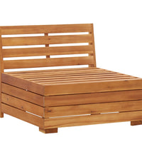Modular-Mittelsofa 1 Stk. mit Auflagen Massivholz Akazie