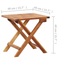 Garten-Couchtisch Klappbar 40x40x40 cm Massivholz Akazie