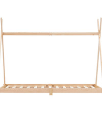 Kinder-Bettgestell Massivholz Kiefer 80 x 160 cm