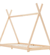 Kinder-Bettgestell Massivholz Kiefer 90 x 200 cm