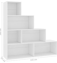 Bücherregal/Raumteiler Weiß 155x24x160 cm Holzwerkstoff