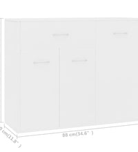 Sideboard Weiß 88x30x70 cm Holzwerkstoff