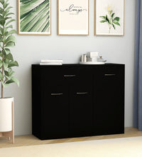 Sideboard Schwarz 88x30x70 cm Holzwerkstoff