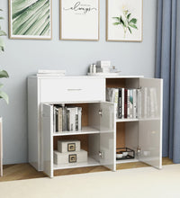 Sideboard Hochglanz-Weiß 88x30x70 cm Holzwerkstoff