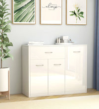 Sideboard Hochglanz-Weiß 88x30x70 cm Holzwerkstoff