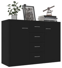 Sideboard Schwarz 88x30x65 cm Holzwerkstoff