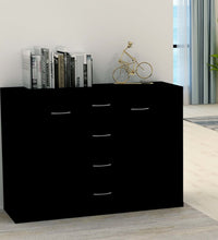 Sideboard Schwarz 88x30x65 cm Holzwerkstoff