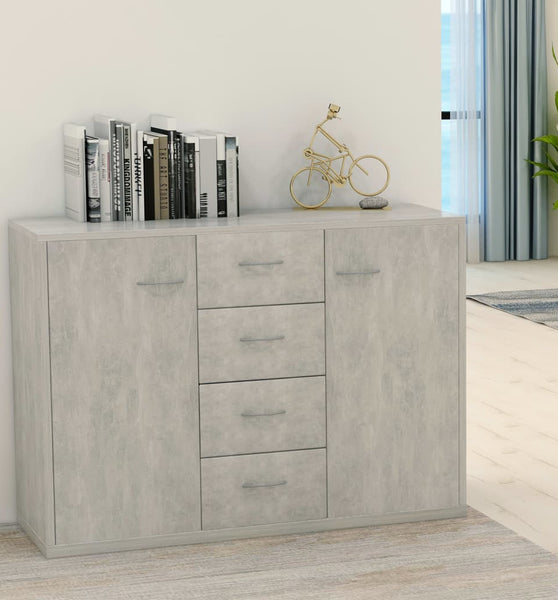 Sideboard Betongrau 88x30x65 cm Holzwerkstoff