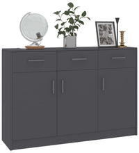 Sideboard Grau 110x30x75 cm Holzwerkstoff