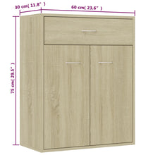 Sideboard Sonoma-Eiche 60x30x75 cm Holzwerkstoff