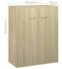 Sideboard Sonoma-Eiche 60x30x75 cm Holzwerkstoff