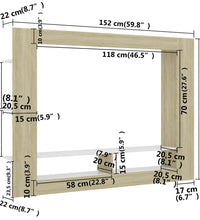 TV-Schrank Weiß und Sonoma-Eiche 152x22x113 cm Holzwerkstoff