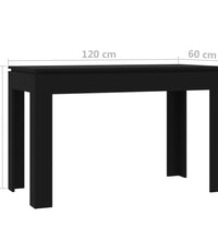 Esstisch Schwarz 120x60x76 cm Holzwerkstoff