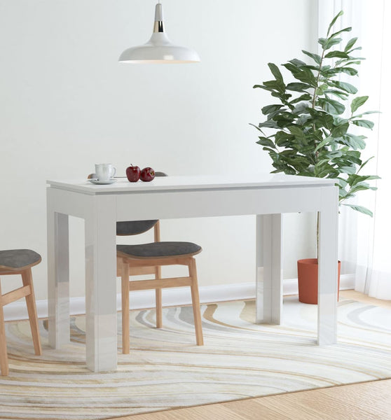 Esstisch Hochglanz-Weiß 120x60x76 cm Holzwerkstoff