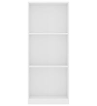 Bücherregal 3 Fächer Weiß 40x24x109 cm Holzwerkstoff