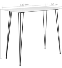 Bartisch Weiß 120x60x105 cm
