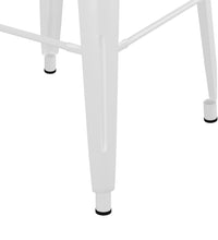Barhocker Stapelbar 2 Stk. Weiß Metall