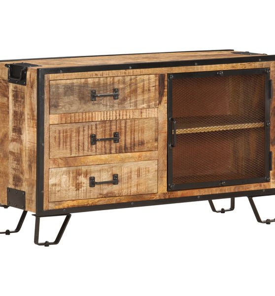 Sideboard 100×31×60 cm Raues Mango-Massivholz