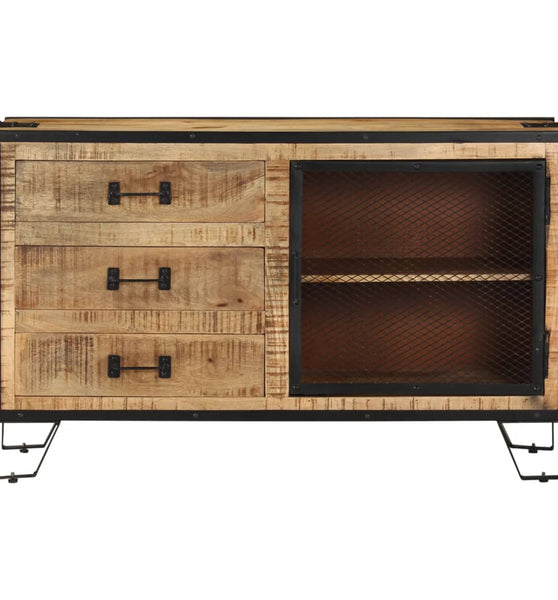 Sideboard 100×31×60 cm Raues Mango-Massivholz