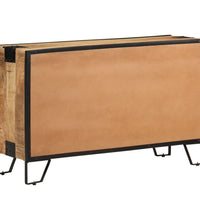 Sideboard 100×31×60 cm Raues Mango-Massivholz