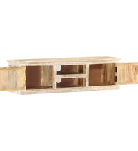 TV-Schrank Weiß 130×30×36 cm Massivholz Mango