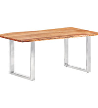 Esstisch mit Baumkanten Akazie Masivholz 200 cm 3,8 cm
