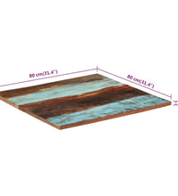 Tischplatte Quadratisch 80x80 cm 25-27 mm Altholz Massiv