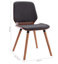 Esszimmerstühle 2 Stk. Grau Stoff