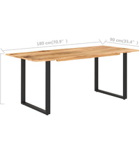 Esstisch 180×90×76 cm Massivholz Akazie