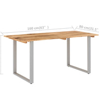 Esstisch 154x80x76 cm Massivholz Akazie