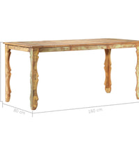 Esstisch 160×80×76 cm Recyceltes Massivholz
