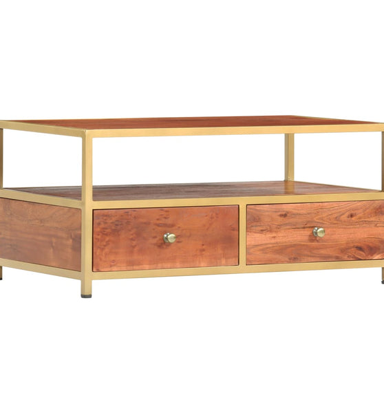 Couchtisch 90 x 50 x 40 cm Massivholz Akazie