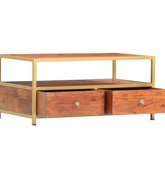 Couchtisch 90 x 50 x 40 cm Massivholz Akazie
