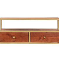 Couchtisch 90 x 50 x 40 cm Massivholz Akazie
