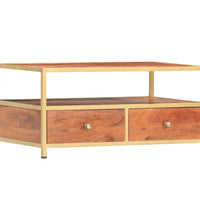 Couchtisch 90 x 50 x 40 cm Massivholz Akazie