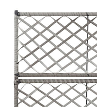 Hochbeet mit Rankgitter 2 Töpfe 58×30×107cm Poly Rattan Grau