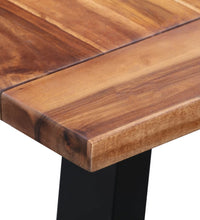 Esstisch 180 x 90 x 75 cm Massivholz Akazie und Glas
