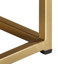 Couchtisch Schwarz und Golden 90 x 50 x 35 cm Massivholz Mango