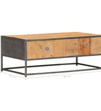 Couchtisch 90x50x35 cm Altholz Massiv