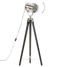 Stativlampe Schwarz Mango Massivholz 97 cm